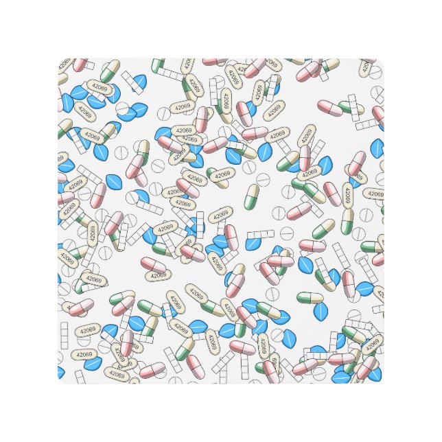 Pill Sprinkles Pattern メタルプリント (正面)