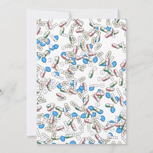 Pill Sprinkles Pattern 招待状 (裏面)