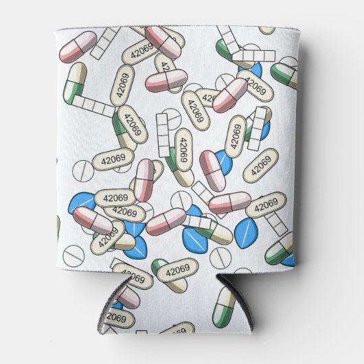 Pill Sprinkles Pattern 缶クーラー (正面)