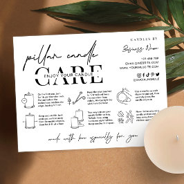 Pillar Candle Safety Instructionsカーモダンド サンキューカード