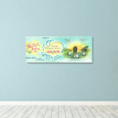 Pillar Rock，ワシントン – ピラーロックサーモン キャンバスプリント (インサイチュ (ウッドフロア))