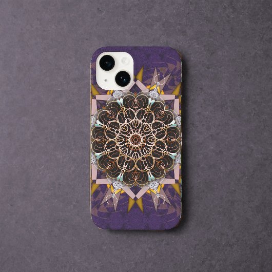 Pillared Thread Tie-In Purpura iPhone 14 Case Case-Mate iPhoneケース