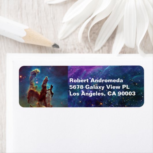 Pillars of Creation Eagle Nebula & Stars, ZGOS ラベル (インサイチュ)