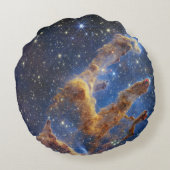 Pillars of Creation Eagle Nebula Webb Telescope ラウンドクッション (裏面)