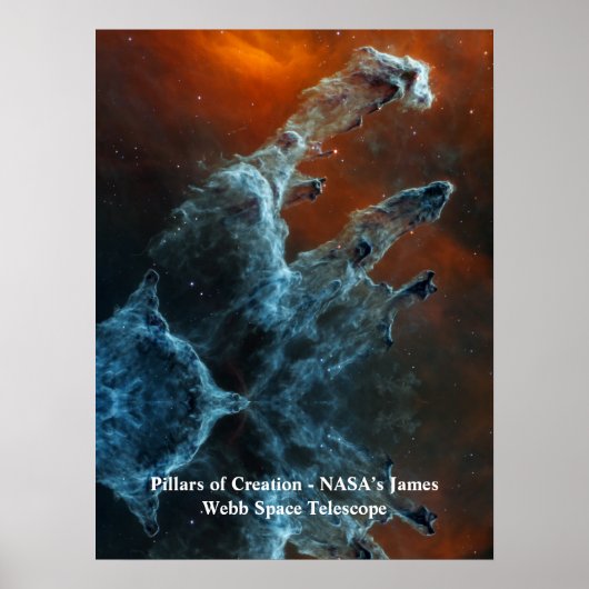 Pillars of Creation James Webb Space Telescope ポスター (正面)