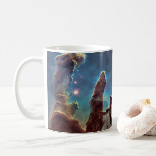 PIllars of Creation-NASA Hubble Telescope Photo コーヒーマグカップ (ドーナツ)