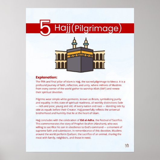Pillars of Islam - Hajj (Pilgrimage) Red ポスター (正面)