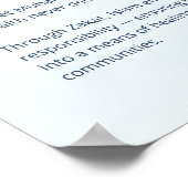 Pillars of Islam - Zakat (Charity) Blue ポスター (角)