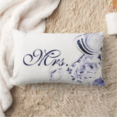 Pillowシンプルで芸術的な濃紺の貝殻夫人 ランバークッション (ブランケット)