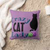 Pillow熱狂するな猫の女性 クッション (ブランケット)