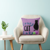 Pillow熱狂するな猫の女性 クッション (椅子)