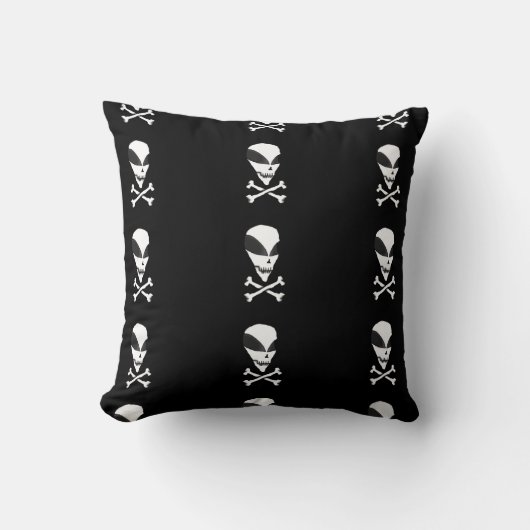 Pillow - Area 51 Skull & Crossbones クッション (正面)