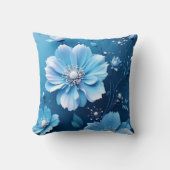 Pillow Blue flowers クッション (正面)