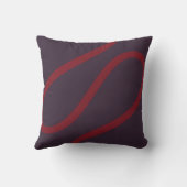 Pillow – Burgundy Lines on Dark Violet クッション (裏面)