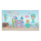 Pillow Case人魚の貝の城のイルカ王 枕カバー (裏面)