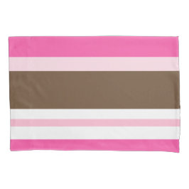 Pillow Case Brown & Pink Stripe 枕カバー