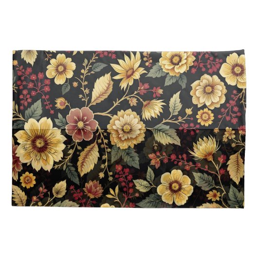 Pillow case flowers pattern  枕カバー (裏面)