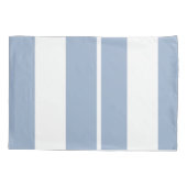 Pillow Case Stripe Square White and Blue 枕カバー (裏面)