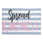 Pillow Case Stripe White and Blue Spread Kindness 枕カバー (裏面)
