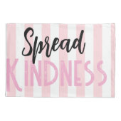 Pillow Case Stripe White and Pink Spread Kindness 枕カバー (裏面)