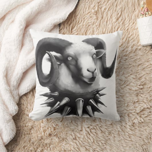 pillow cushion goth goat art by missmultifairy クッション (ブランケット)