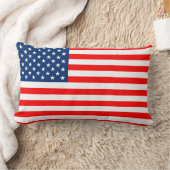 Pillow Flag USA ランバークッション (ブランケット)