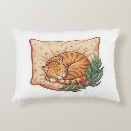 Pillow for comfort sleep with cat design アクセントクッション
