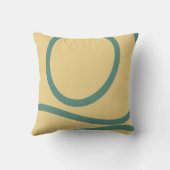 Pillow – Green Lines on Yellow クッション (裏面)