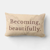 Pillow: Minimal Aesthetic Inspirational Home Decor ランバークッション (裏面)