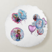 pillow of anna and elsa circular ラウンドクッション (正面)