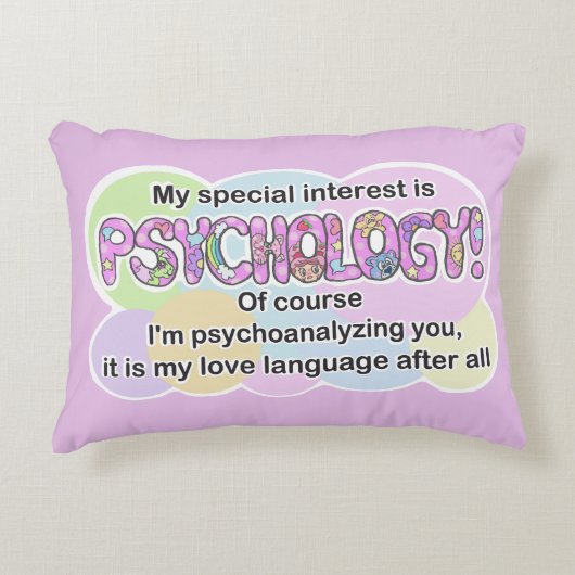 Pillow Psychology Love Language (ADHD, Autistic) アクセントクッション (正面)