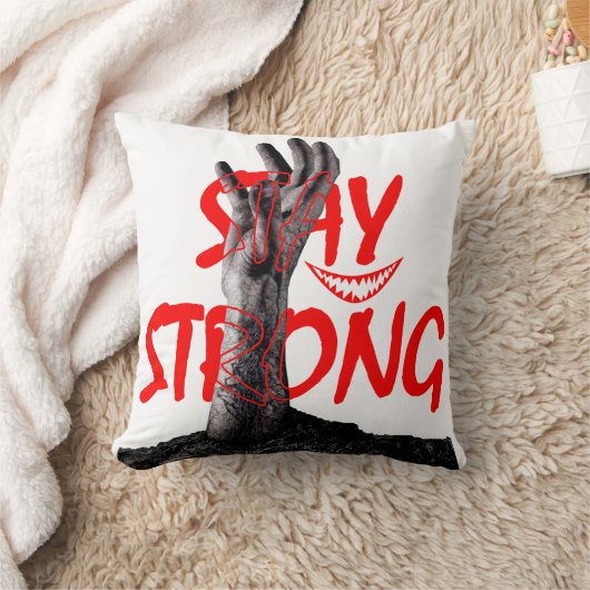 Pillow : Stay Strong Motivational Quote Design クッション (ブランケット)