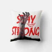 Pillow : Stay Strong Motivational Quote Design クッション (裏面)