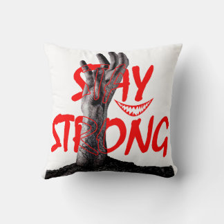Pillow : Stay Strong Motivational Quote Design クッション