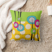 Pillow Whimsical Flowers Design退職したな秘書 クッション (ブランケット)