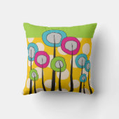 Pillow Whimsical Flowers Design退職したな秘書 クッション (裏面)