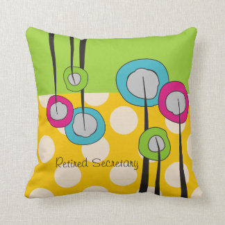 Pillow Whimsical Flowers Design退職したな秘書 クッション