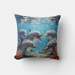 Pillow with dolphins. クッション