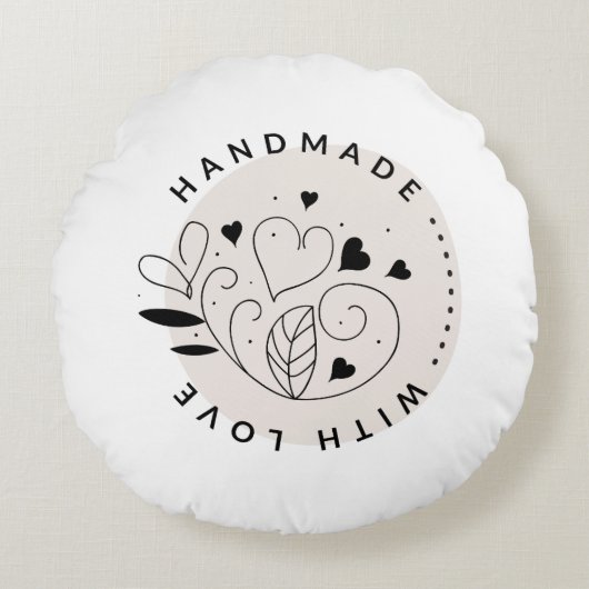 Pillow with love design ラウンドクッション (正面)