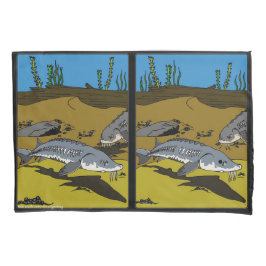 PILLOWCASE - LAKE STURGEON COLORING PAGE 枕カバー