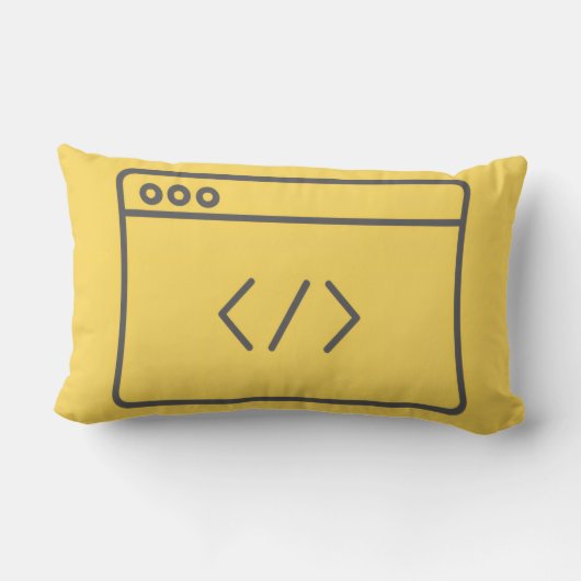 Pillows Code Dev ランバークッション (裏面)