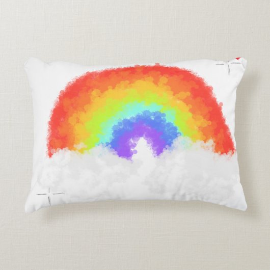 Pillows with rainbow アクセントクッション (正面)