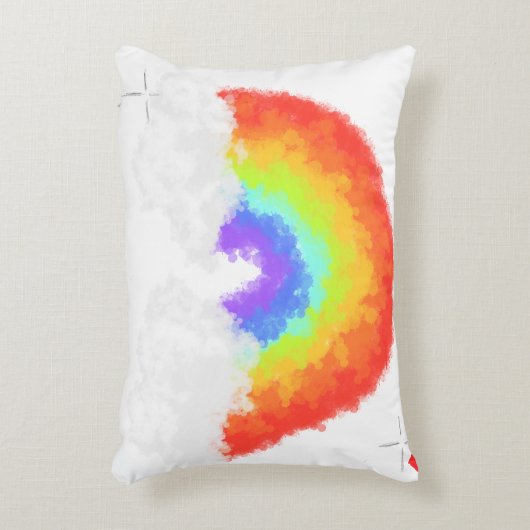 Pillows with rainbow アクセントクッション (正面(垂直))