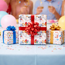 Pills Capsule Medicine Pharmacist Med Student Gift ラッピングペーパーシート