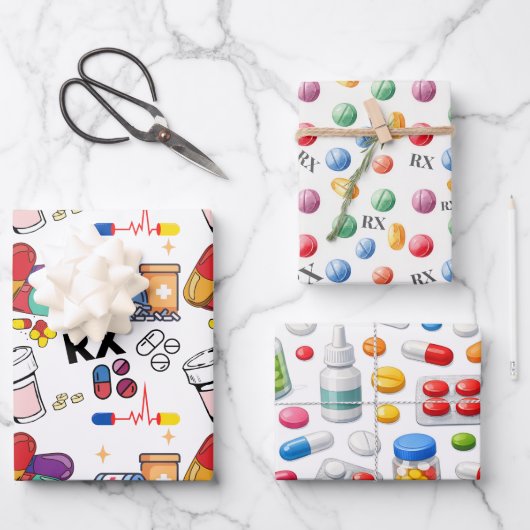 Pills Capsule Medicine Pharmacist Med Student Gift ラッピングペーパーシート (正面)