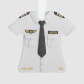 Pilot Airplane Captain Aviation Christmas オーナメント (正面)