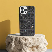 Pilot Airplane cockpit dash Instruments Aviation iPhoneケース