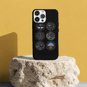 Pilot Airplane cockpit dash Instruments Aviation iPhoneケース