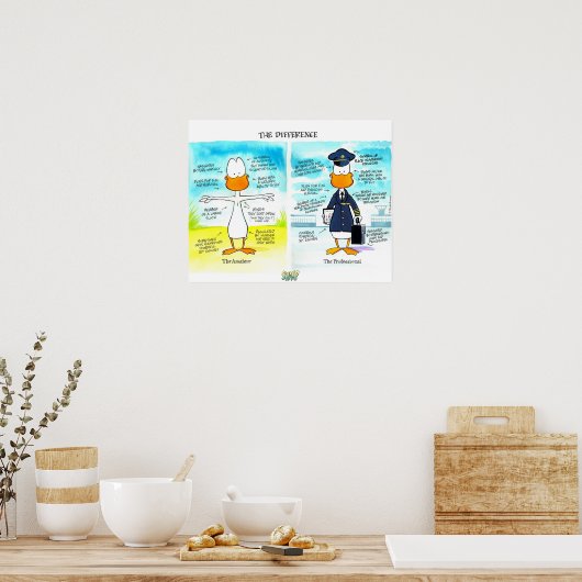 Pilot and Amateur Differences Poster ポスター (キッチン)