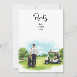 Pilot Aviation Industry Golfer  招待状